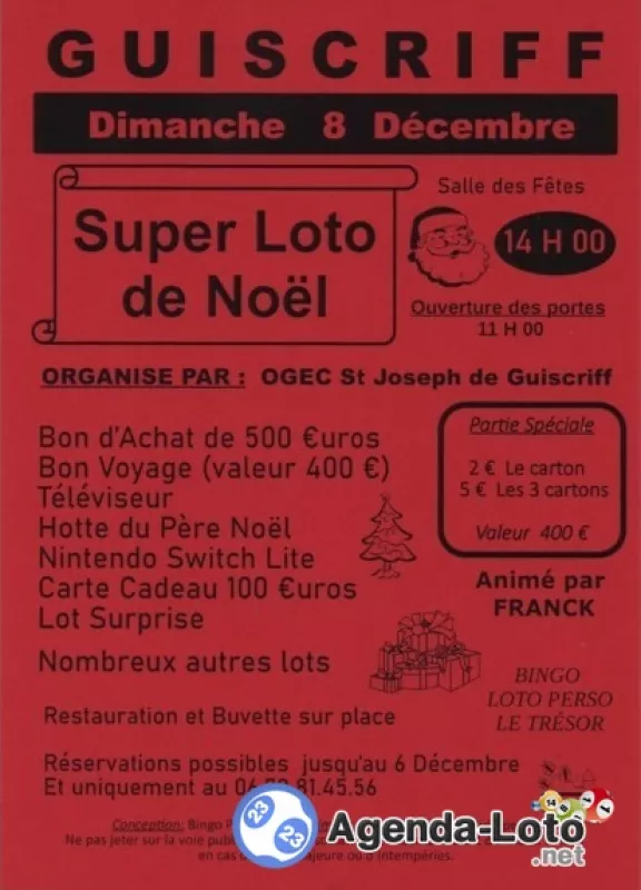 Super Loto de Noël de Ogec École Saint Joseph