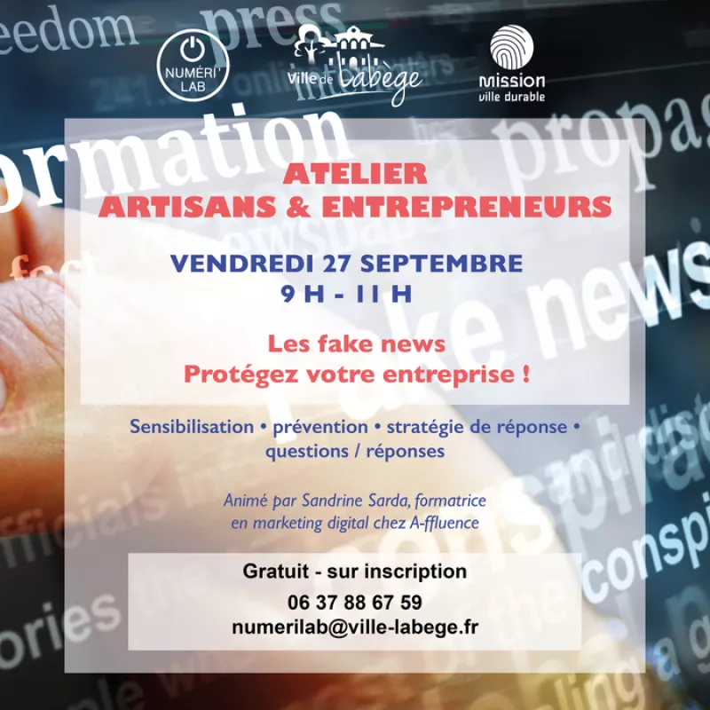 Atelier pour les Pros «Fake News : Protégez Votre Entreprise»