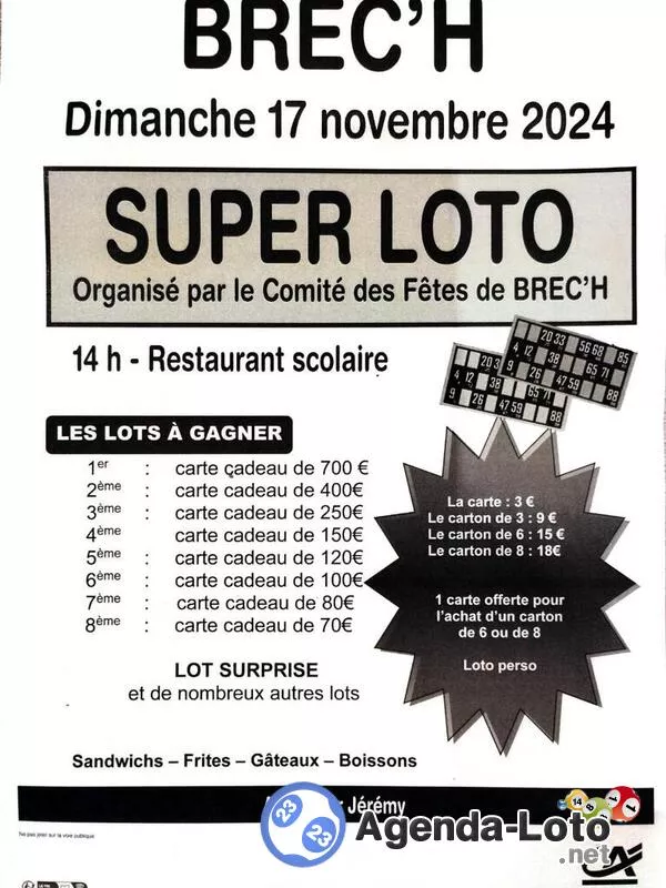 Super Loto Dimanche 17 Novembre