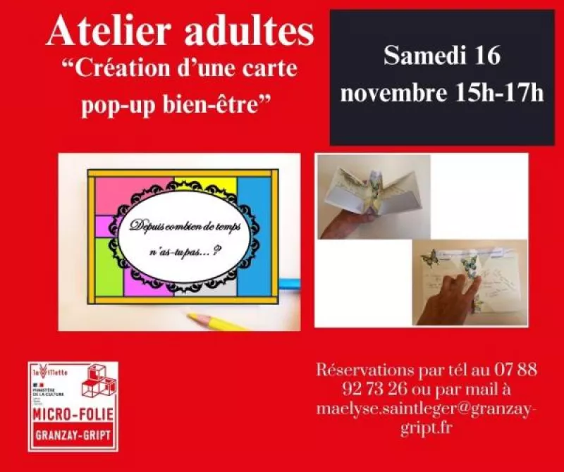 Atelier Adultes : Carte Bien-Être en Origami