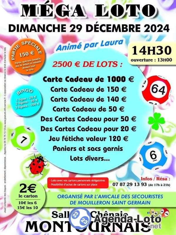 Mega Loto Amicale des Secouristes Mouilleron Saint-Germain