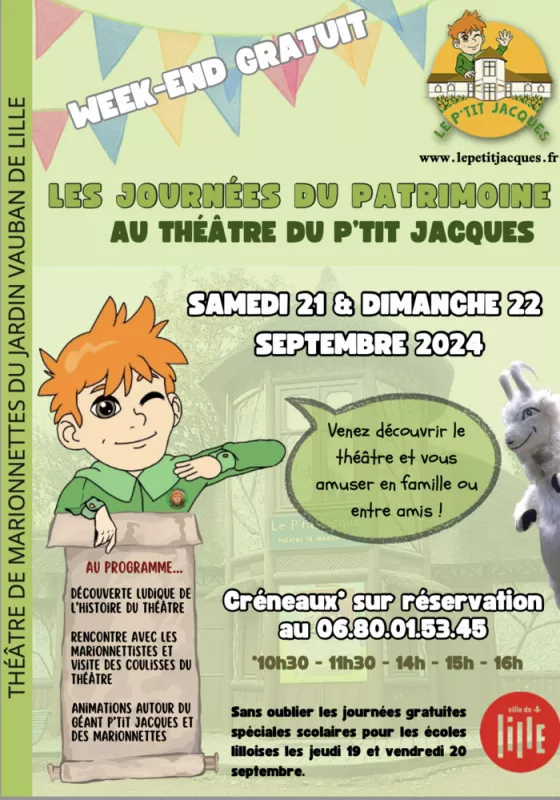 Les Journées du Patrimoine au Théâtre du P'Tit Jacques