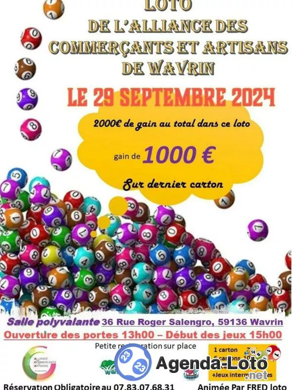 Loto de l'Alliance des Commerçants et Artisans de Wavrin