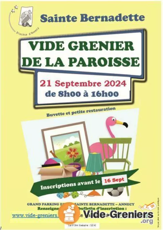 Vide Grenier de la Paroisse à Ste Bernadette