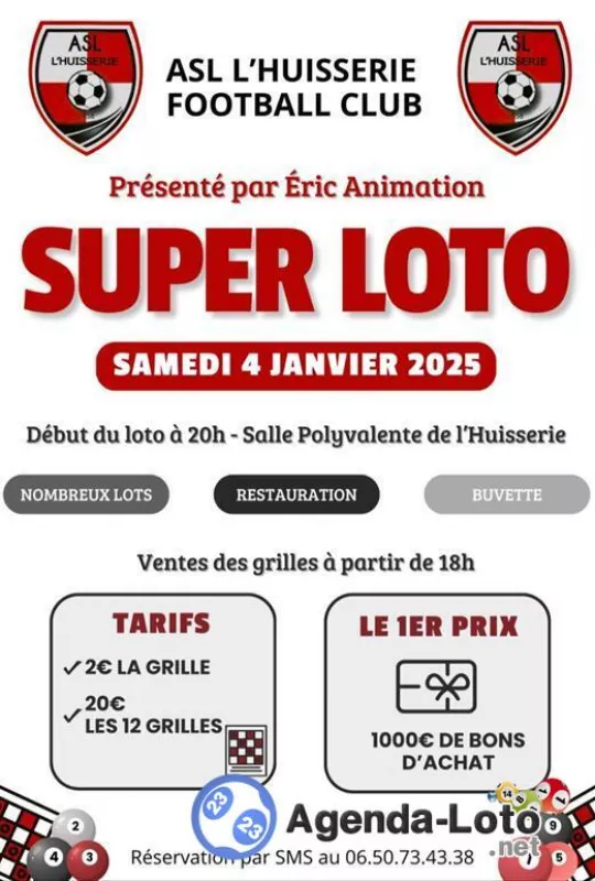 Super Loto de l'Asl Football de L'huisserie