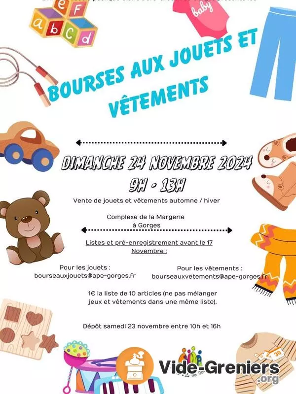 Bourse Aux Jouets et Aux Vêtements (Bébé à Adulte)