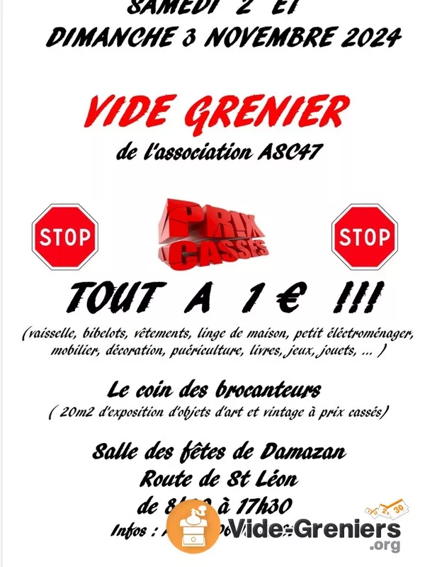 Vide Grenier Tout a 1 Euro