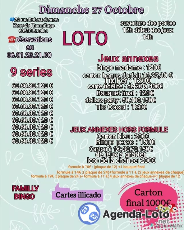 Loto Bresles Familly Bingo