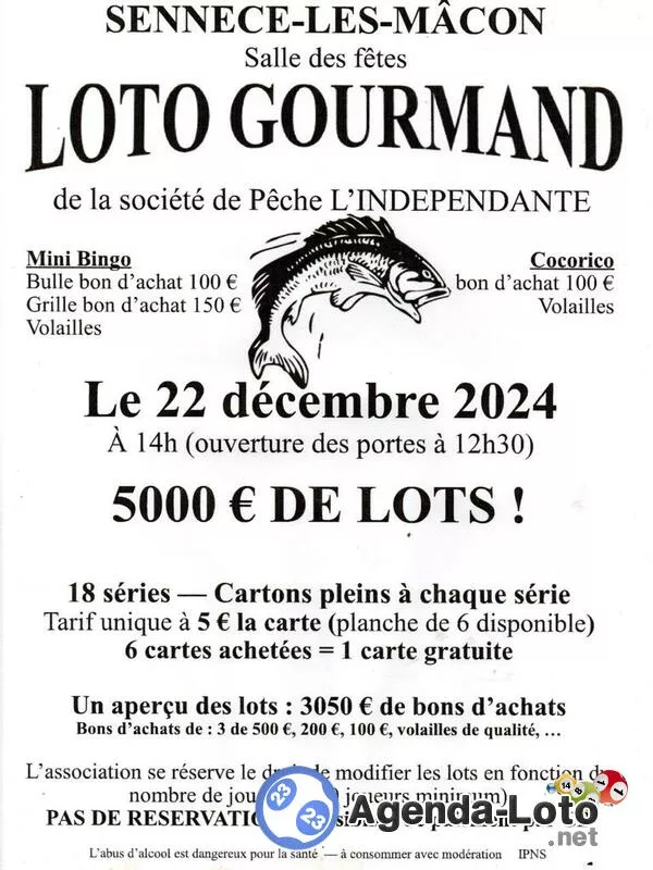 Loto Gourmand de la Societe de Peche l'Independante