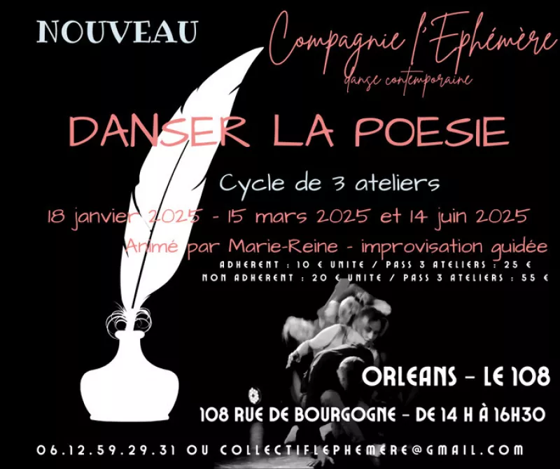 Cycle de 3 Ateliers «Danser la Poésie»