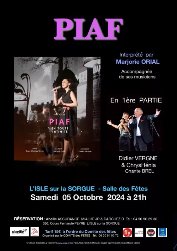 Marjorie Orial Chante Piaf