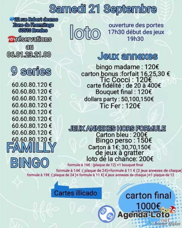 Loto Bresles Familly Bingo