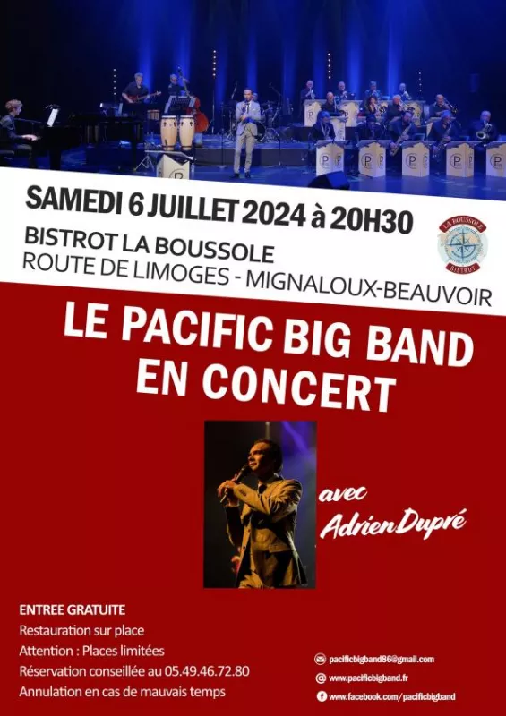Concert du Pacific Big Band avec Adrien Dupre