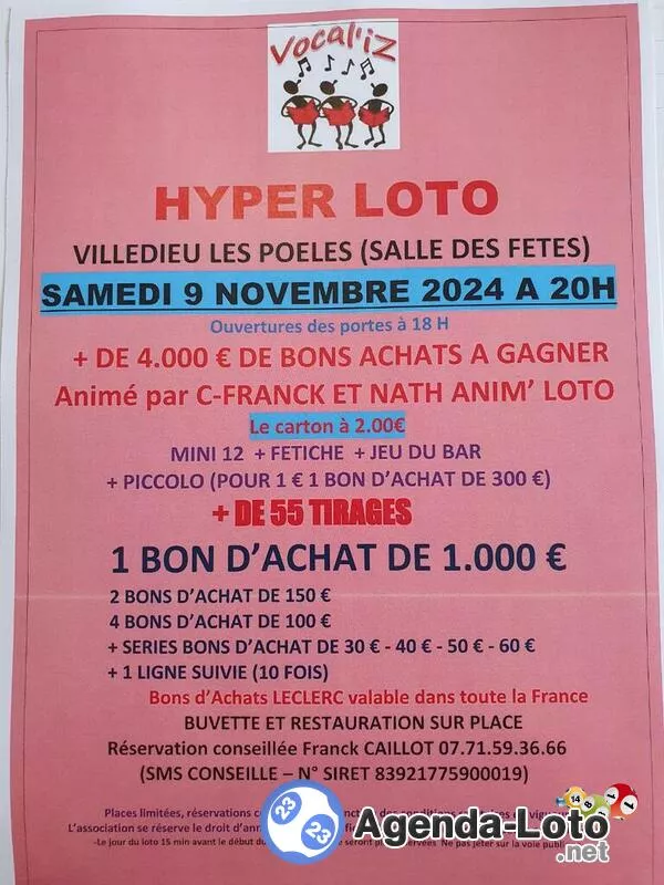 Hyper Loto Organise par Vocaliz