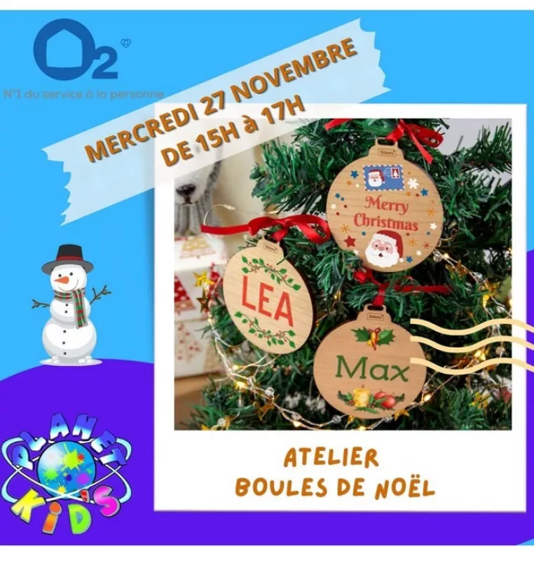 Atelier Boules de Noël chez Planet Kid'S