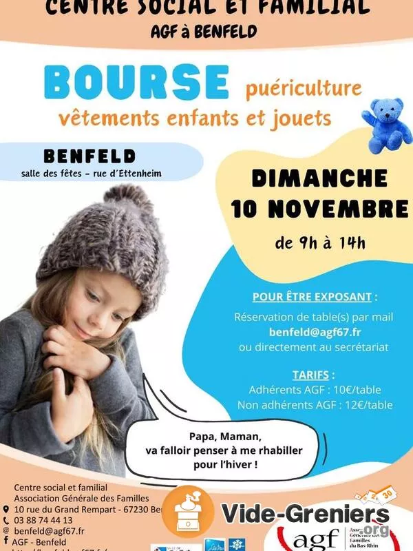 Bourse Puériculture, Jouets, Vêtements Enfants