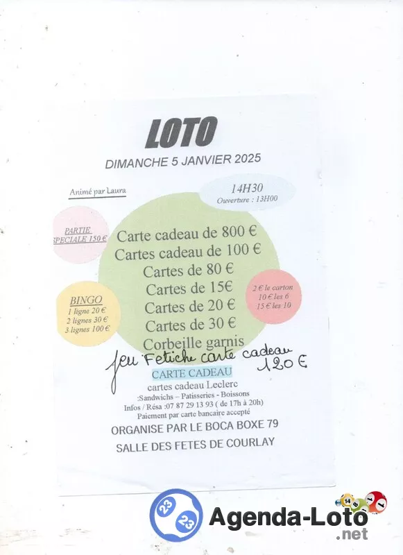 Grand Loto Organise par le Boca Boxe 79