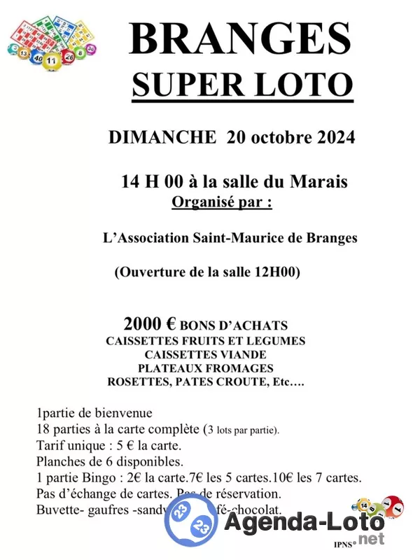 Super Loto de l'Association Saint-Maurice de Branges