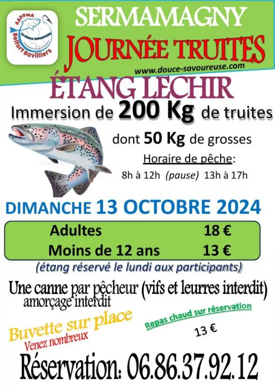 Journée Pêche Truite 13 Octobre 2024 Etang Lechir