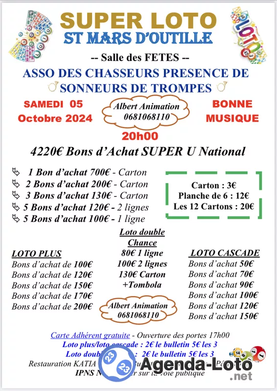 Super Loto avec Trompes de Chasse