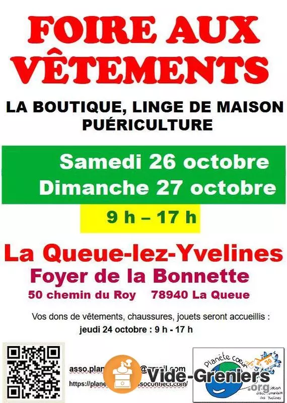 Foire Aux Vêtements, Linge de Maison, Jouets, Chaussures