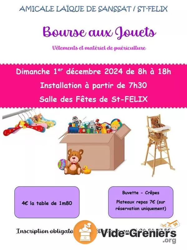 Bourse Aux Jouets Amicale Laïque Sanssat St Felix