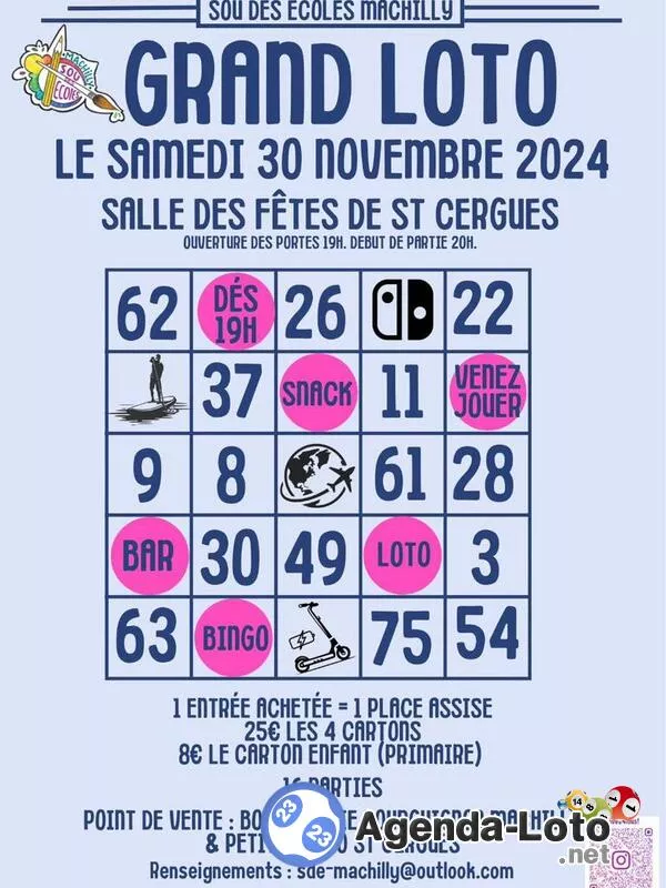 Loto du Sou des Écoles de Machilly