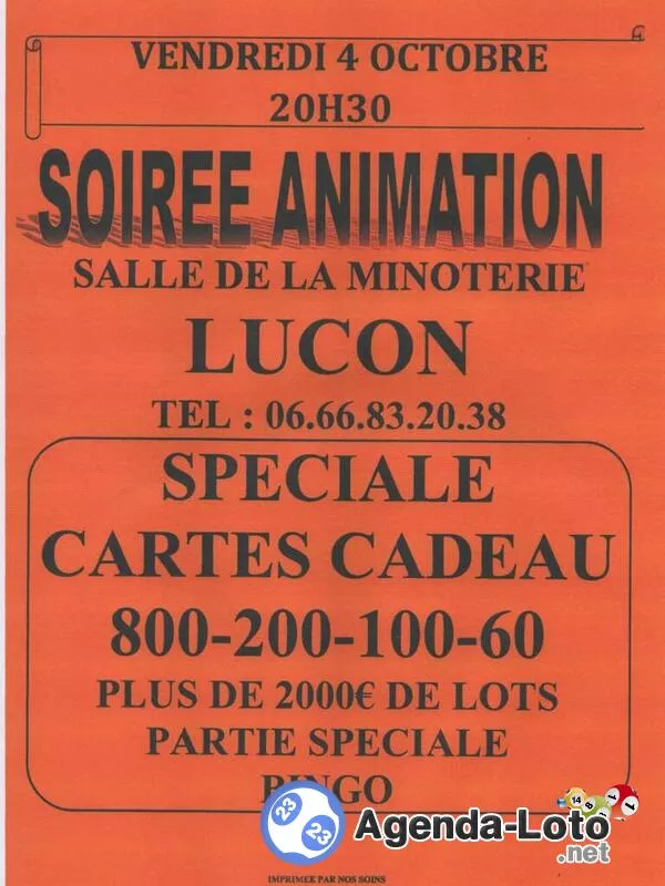 Soirée Animation Loto Spéciale