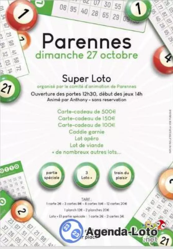 Loto du Comité des Fête de Parennes