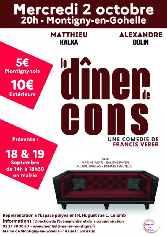 Le Dîner de Cons-Pièce de Théâtre