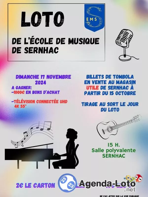 Grand Loto de l'Ecole de Musique de Sernhac