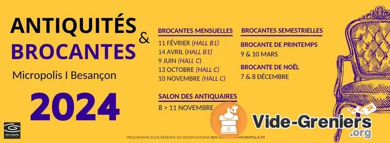 Brocante Mensuelle Professionnelle de Besançon Micropolis