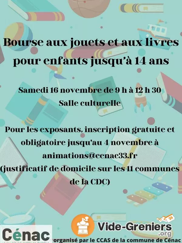 Bourses Aux Jouets et Aux Livres Jusqu'à 14 Ans