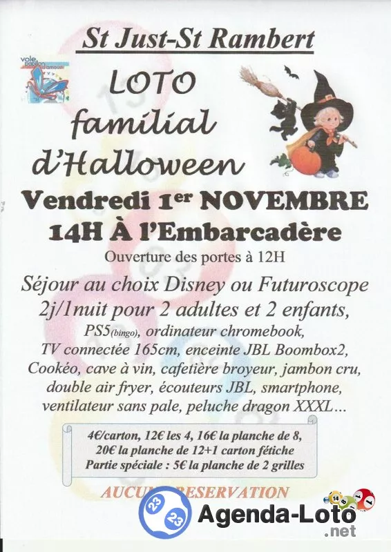 Loto Familial D'halloween