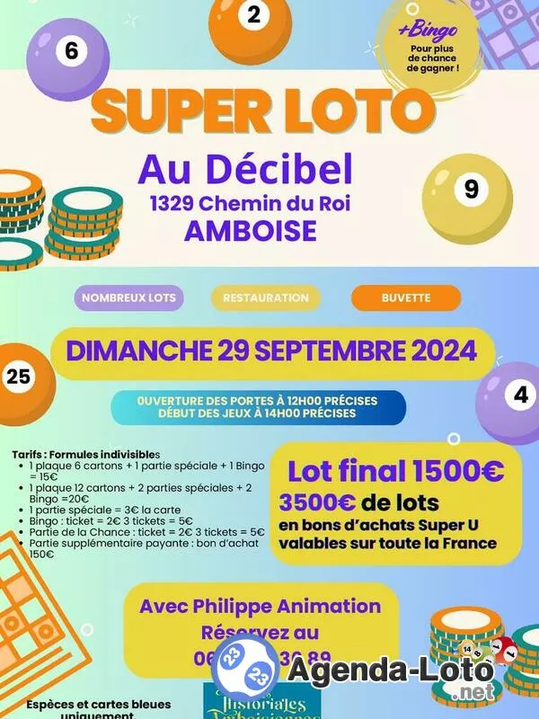 Super Loto les Historiales Amboisiennes Animé par Philippe