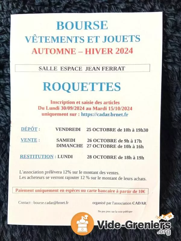 Bourse Vetements Jouets et Puericulture