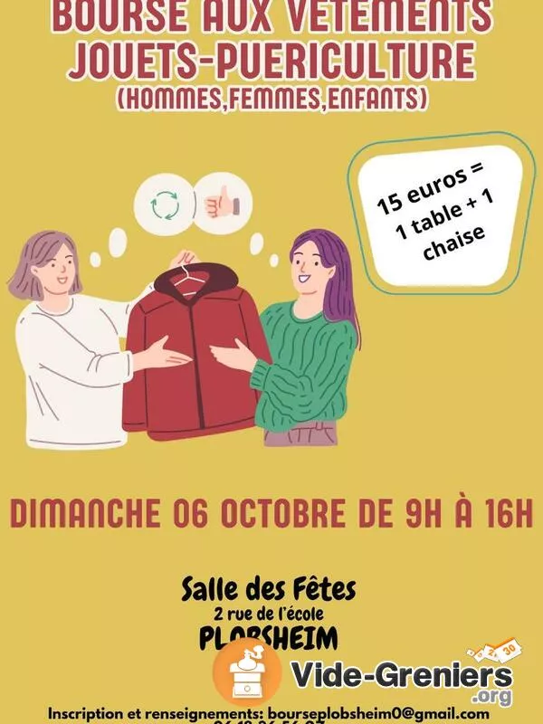 Bourse Aux Vétements (Hommes Femmes Enfants) Jouets