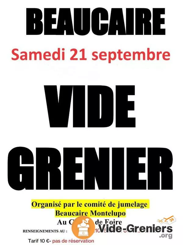 Vide Grenier Comité de Jumelage Beaucaire-Montelupo