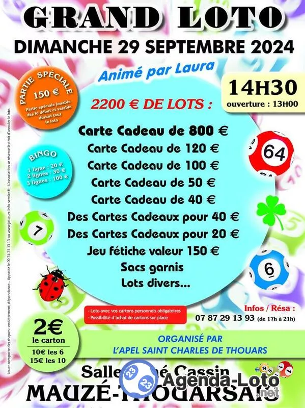 Grand Loto Ecole Saint Charles de Thouars