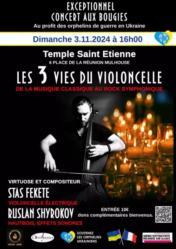 Concert Aux Bougies-les 3 Vies du Violoncelle