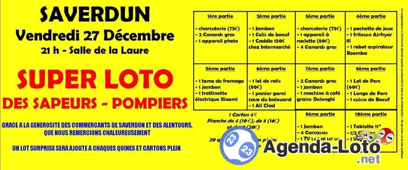 Super Loto des Sapeurs-Pompiers