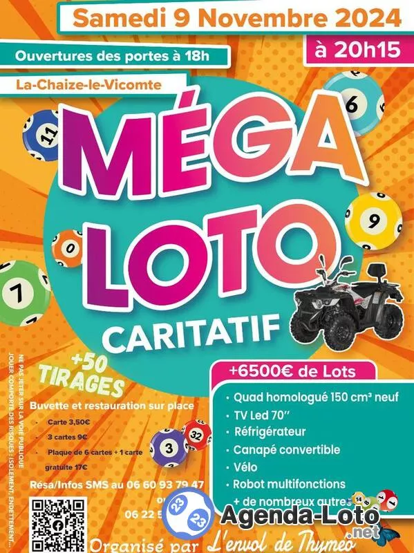 Méga Loto Caritatif l'Envol de Thyméo