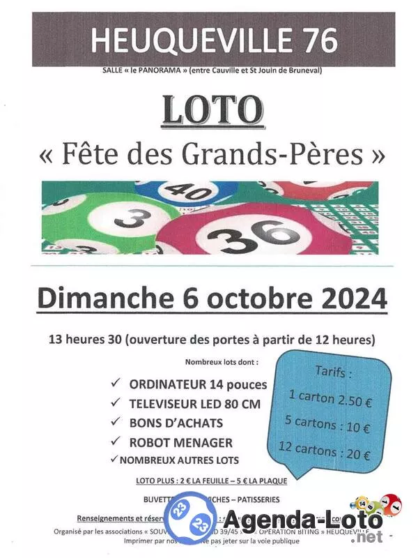 Loto 'Fête des Grands-Pères'