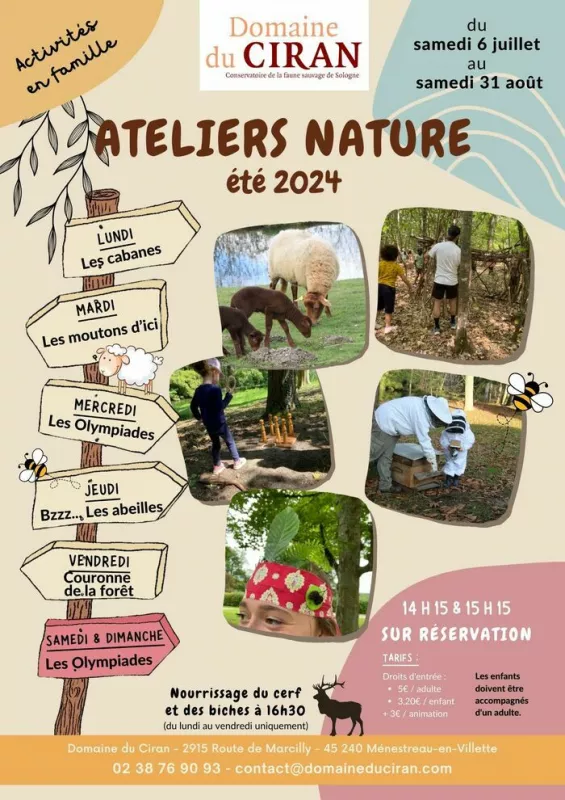 Ateliers Nature : Été 2024