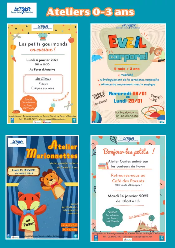 Ateliers 0-3 Ans/Centre Social le Foyer d'Auterive