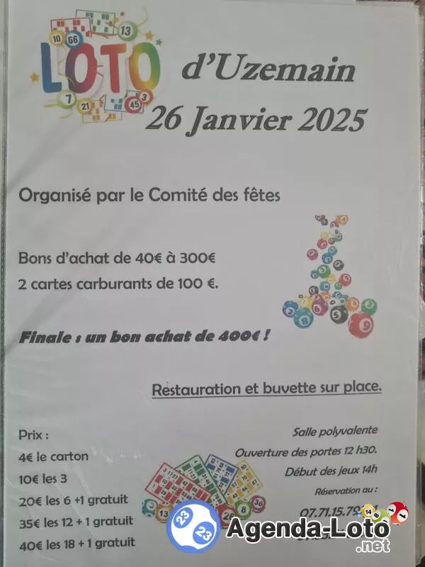 Loto du Comité des Fêtes