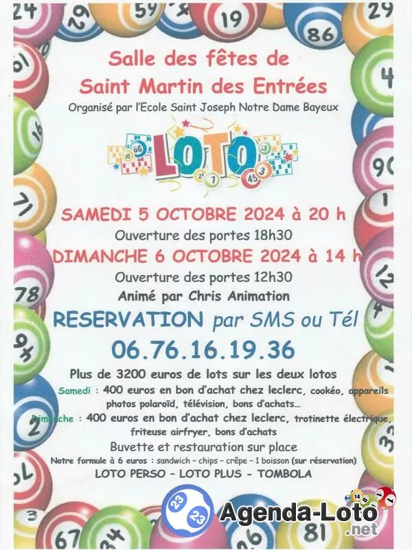 Loto Salle des Fetes St Martin des Entrees