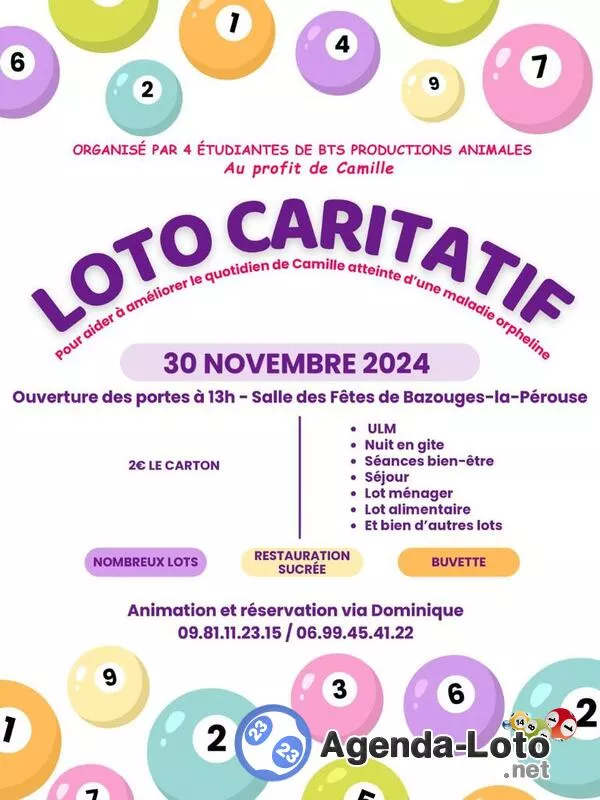 Loto Caritatif : pour Camille