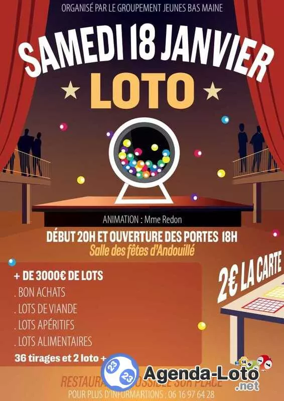 Super Loto Organisé par le Regroupement Jeune Bas Maine