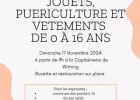 Bourse Aux Jouets, Puériculture et Vêtements de 0 à 16 Ans